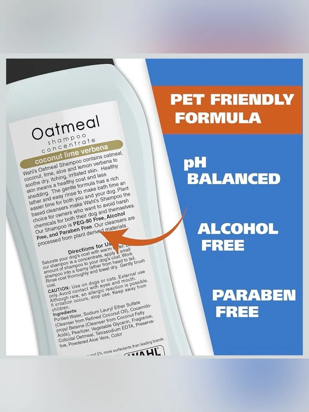 Wahl Oatmeal Shampoo Concentrate — White, Black, Green